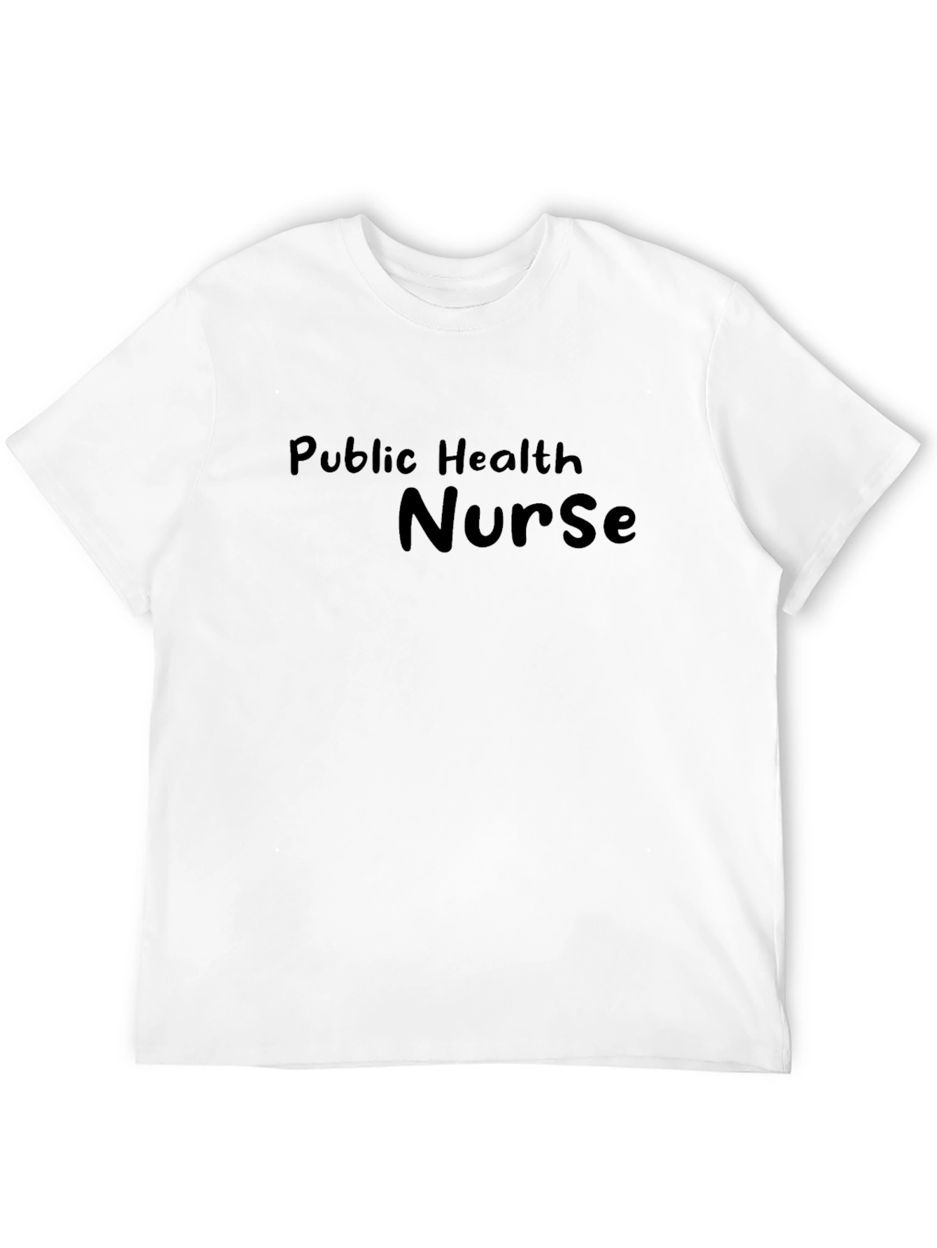 Public Health Nurse T-Shirt - Black Crew Neck