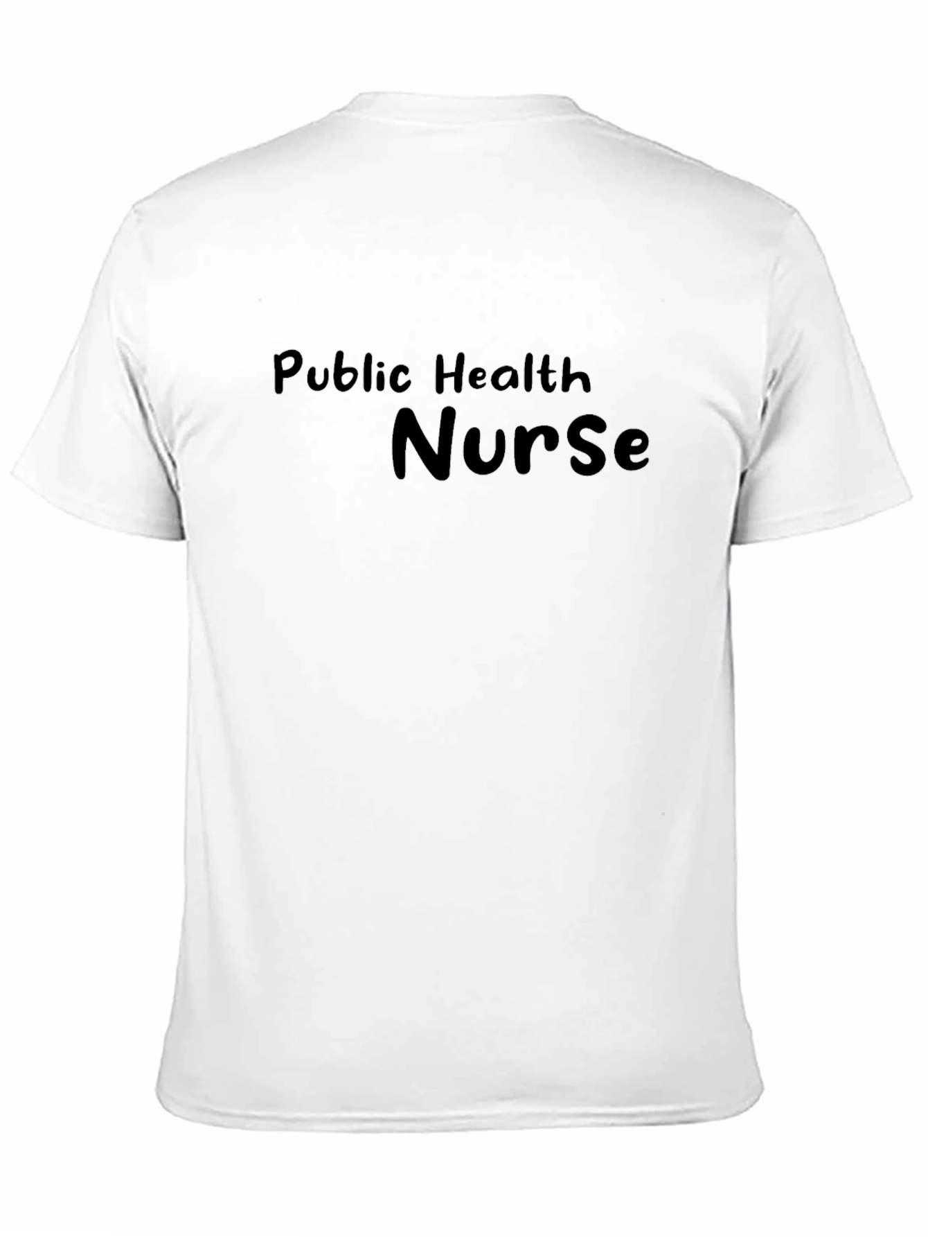 Public Health Nurse T-Shirt - Black Crew Neck