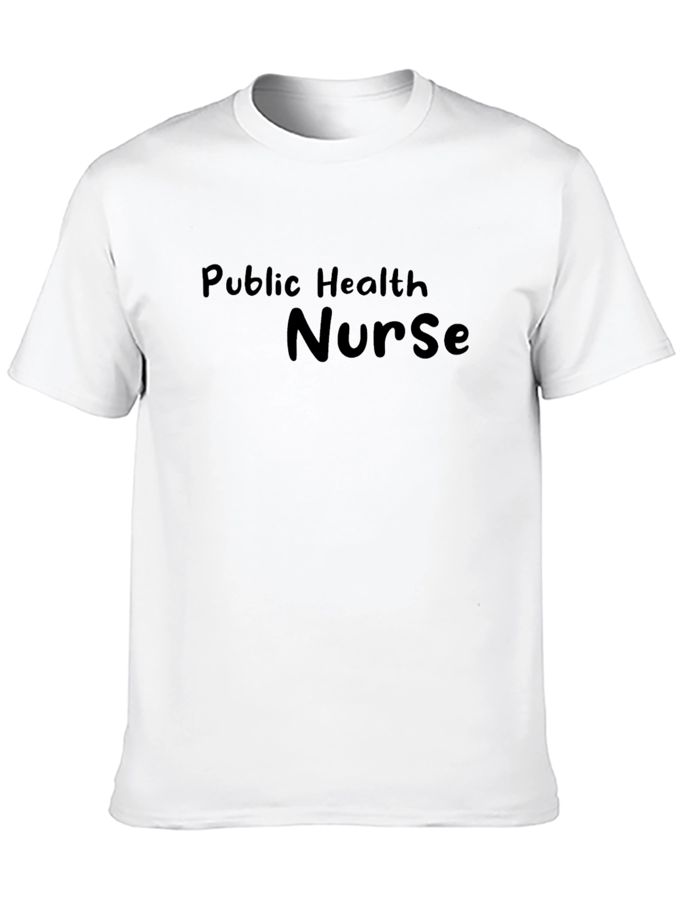 Public Health Nurse T-Shirt - Black Crew Neck