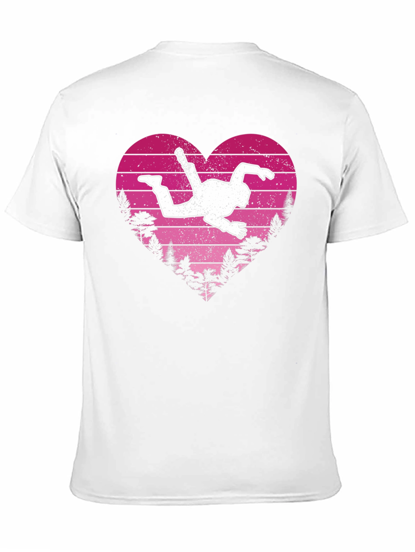 Skydiver Heart Graphic Tee - Adventure Lovers Shirt