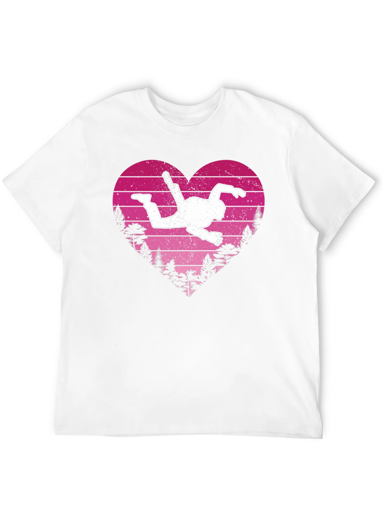Skydiver Heart Graphic Tee - Adventure Lovers Shirt