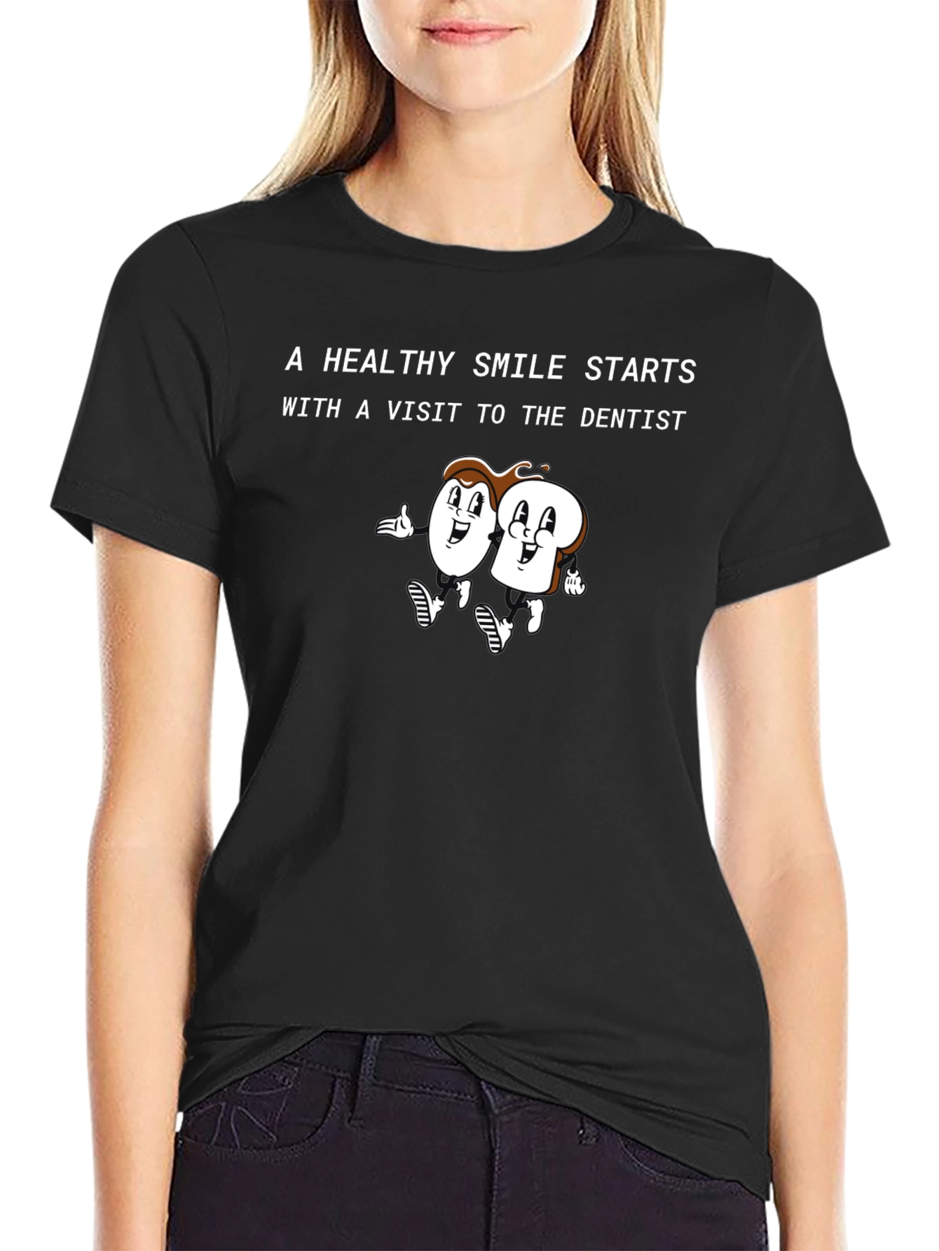 Healthy Smile Dentist Visit Black T-Shirt
