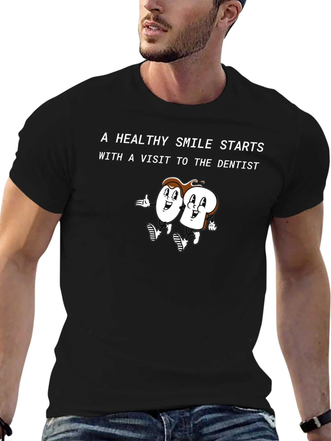 Healthy Smile Dentist Visit Black T-Shirt