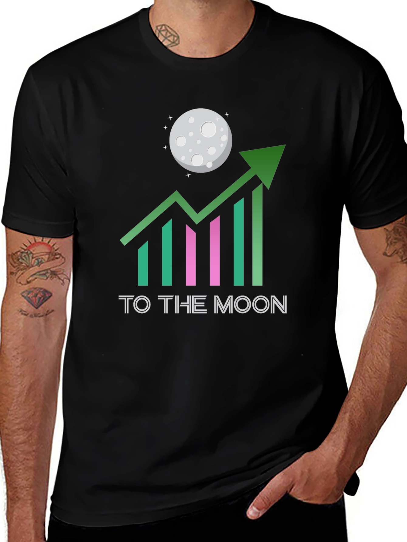 To The Moon Graphic Tee - Crypto HODL