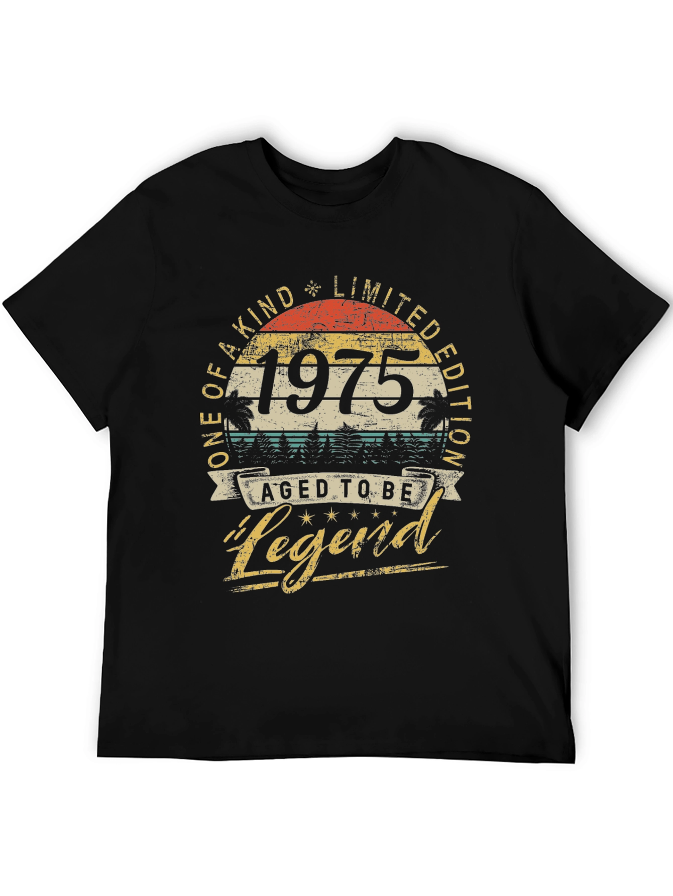 1975 Aged to Be Legend Black T-Shirt