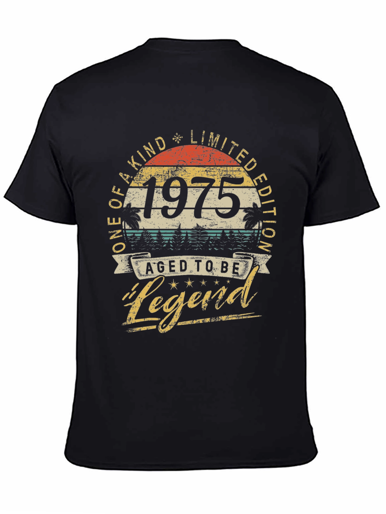1975 Aged to Be Legend Black T-Shirt