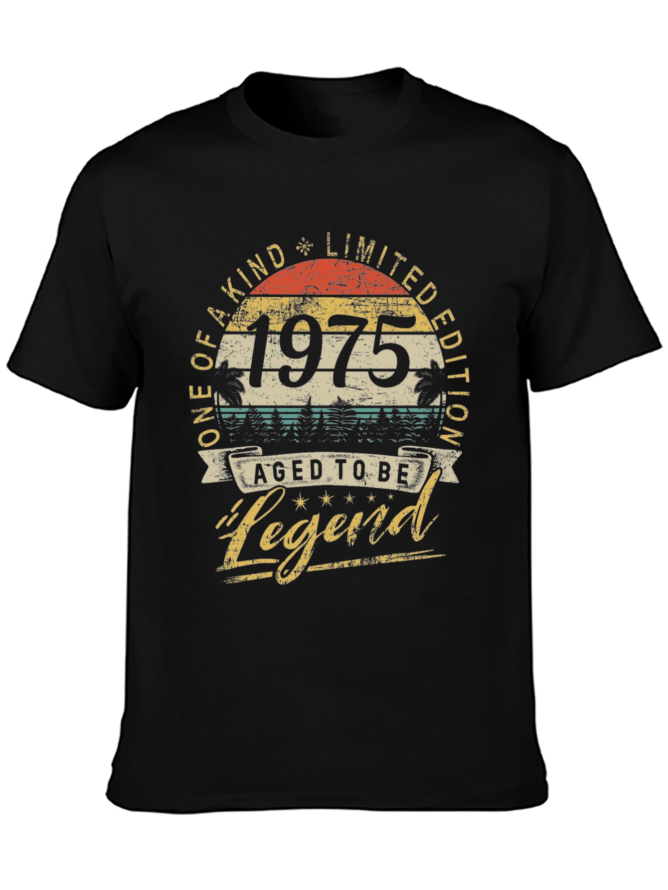 1975 Aged to Be Legend Black T-Shirt