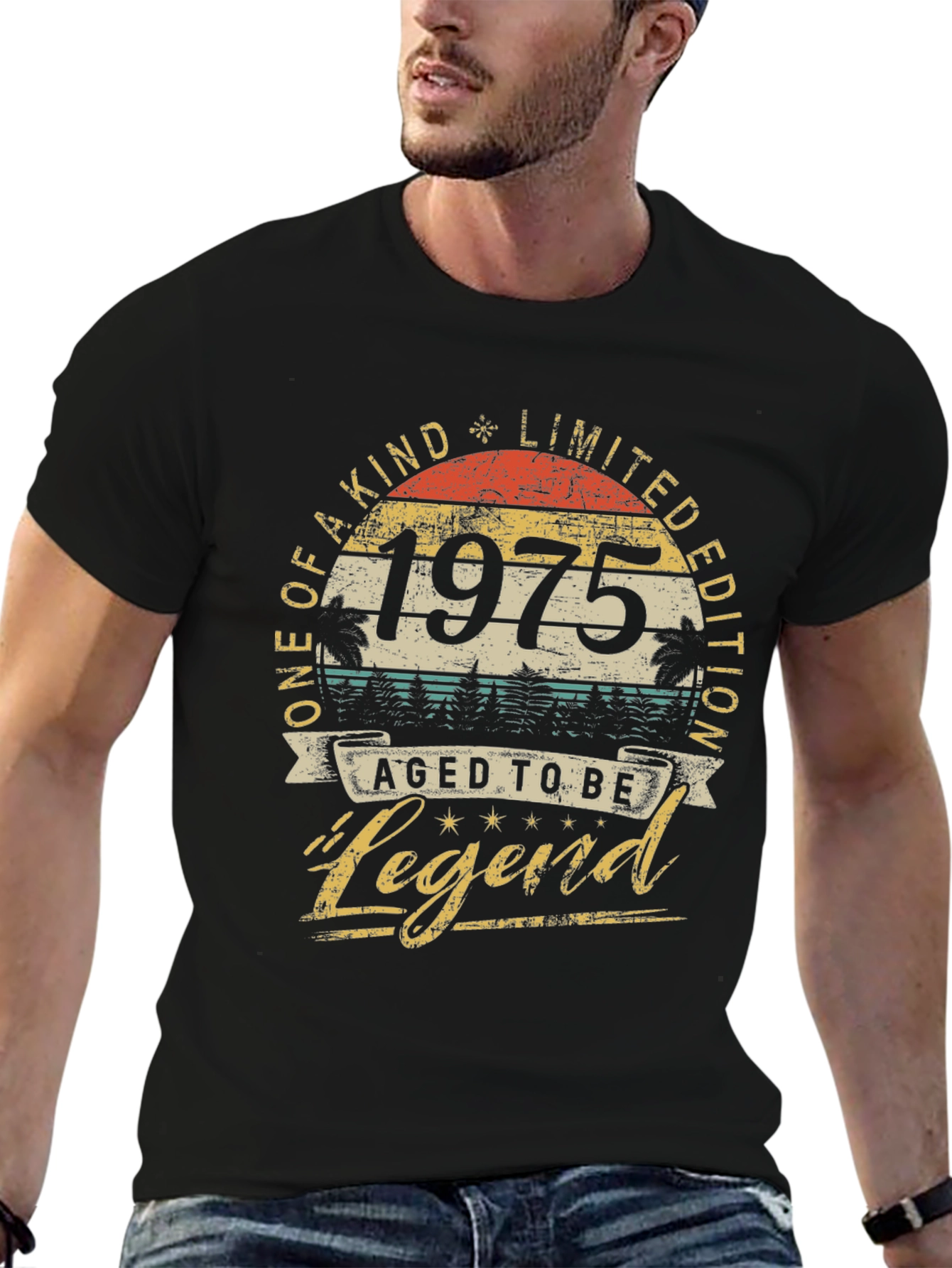 1975 Aged to Be Legend Black T-Shirt