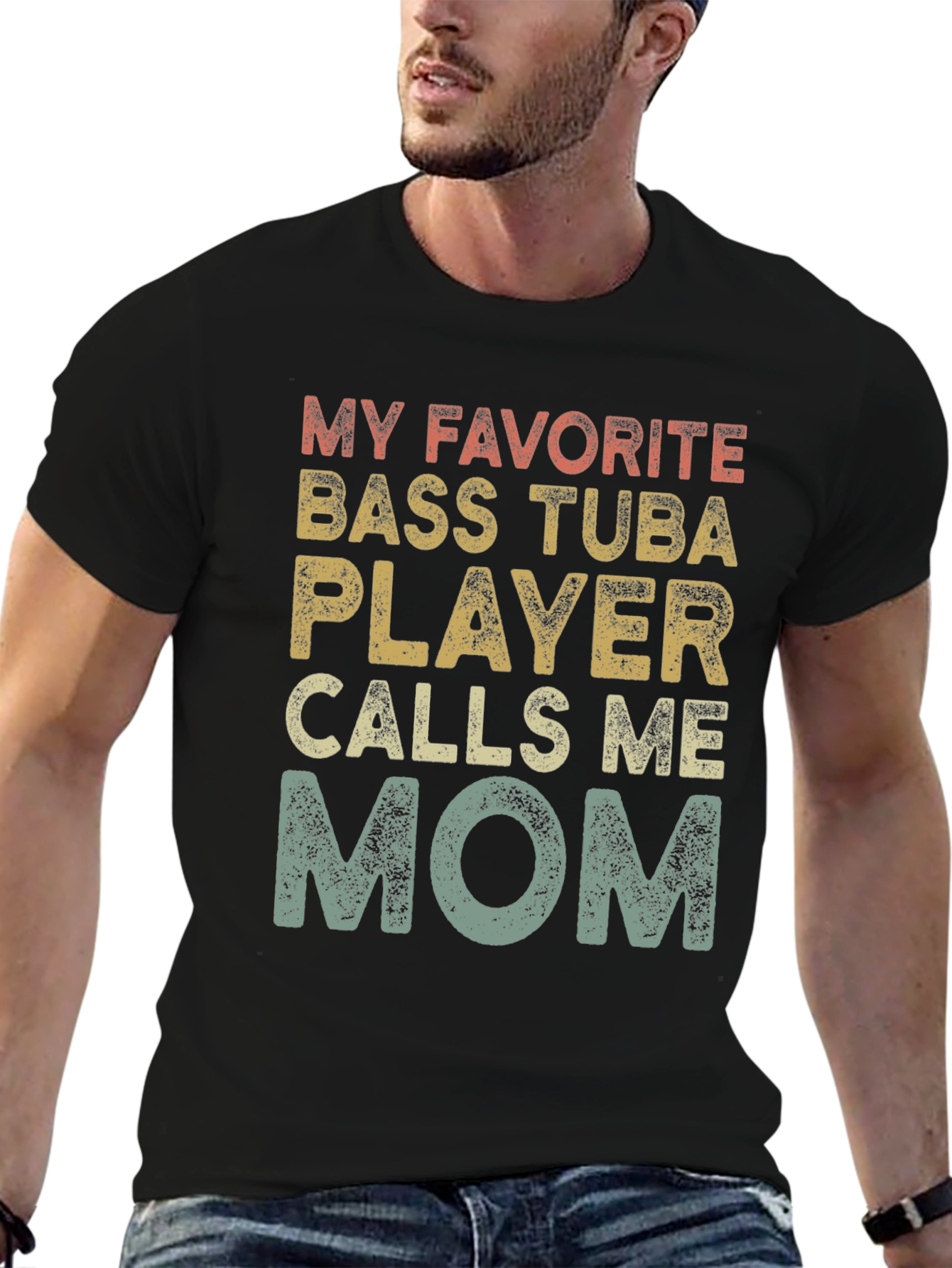 Bass Tuba Player Mom Tee - Band Parent Pride