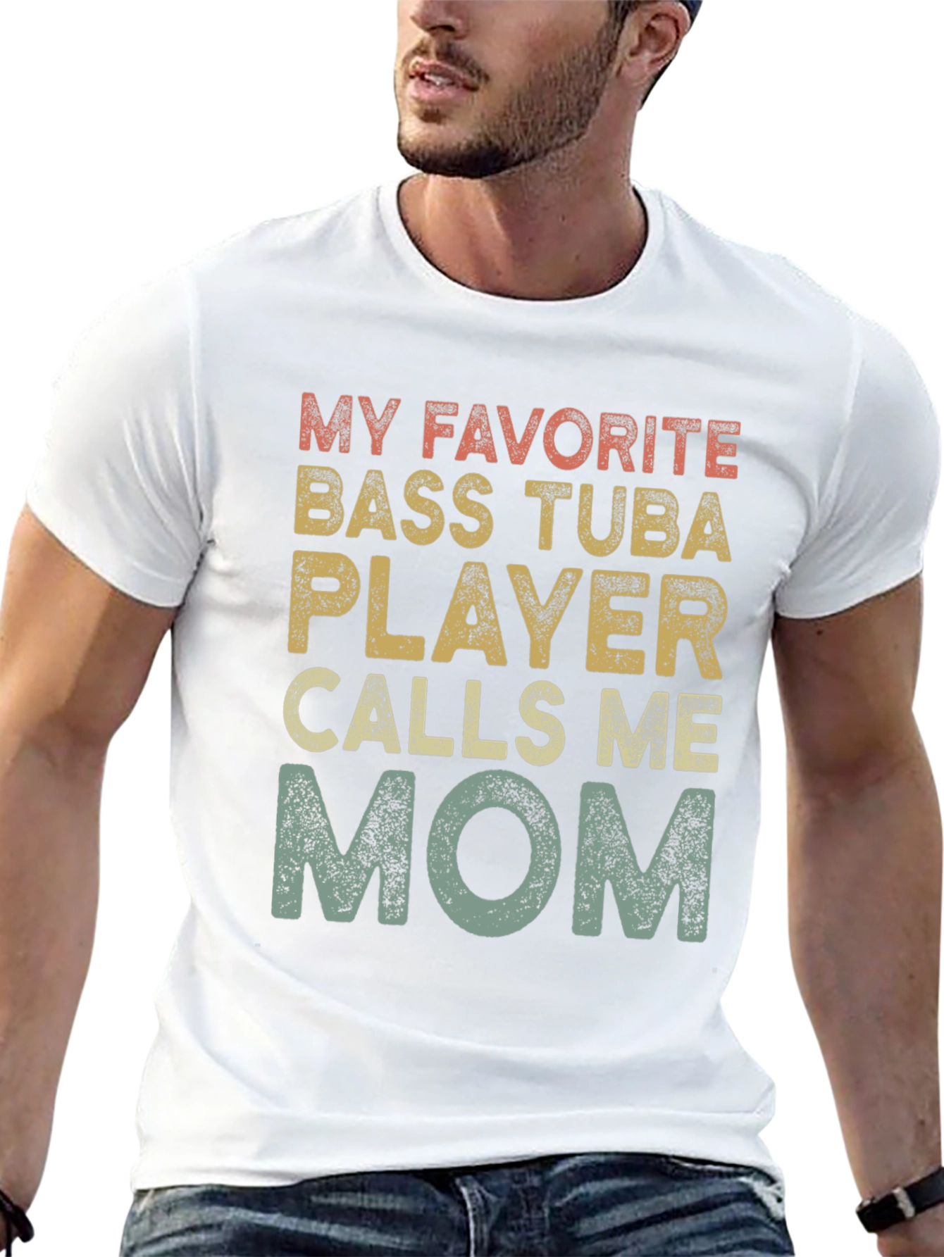 Bass Tuba Player Mom Tee - Band Parent Pride