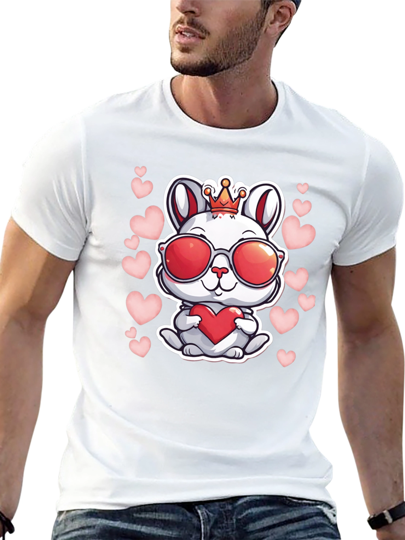 Cute Bunny Valentines Day T-Shirt