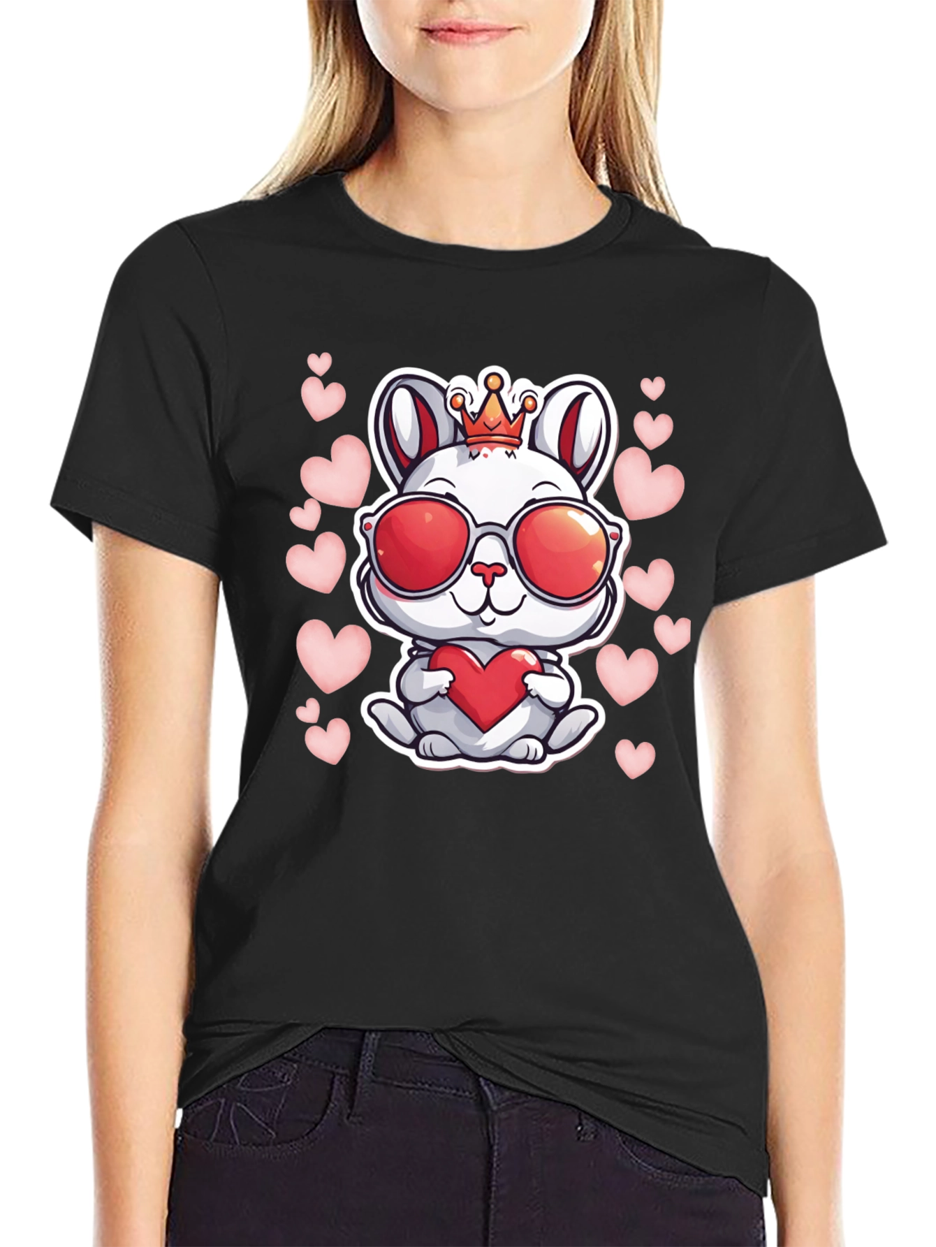 Cute Bunny Valentines Day T-Shirt