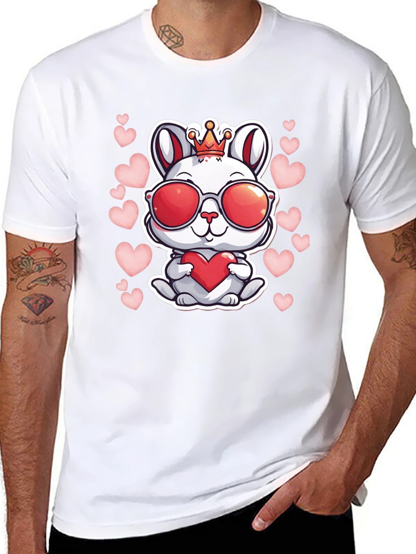 Cute Bunny Valentines Day T-Shirt
