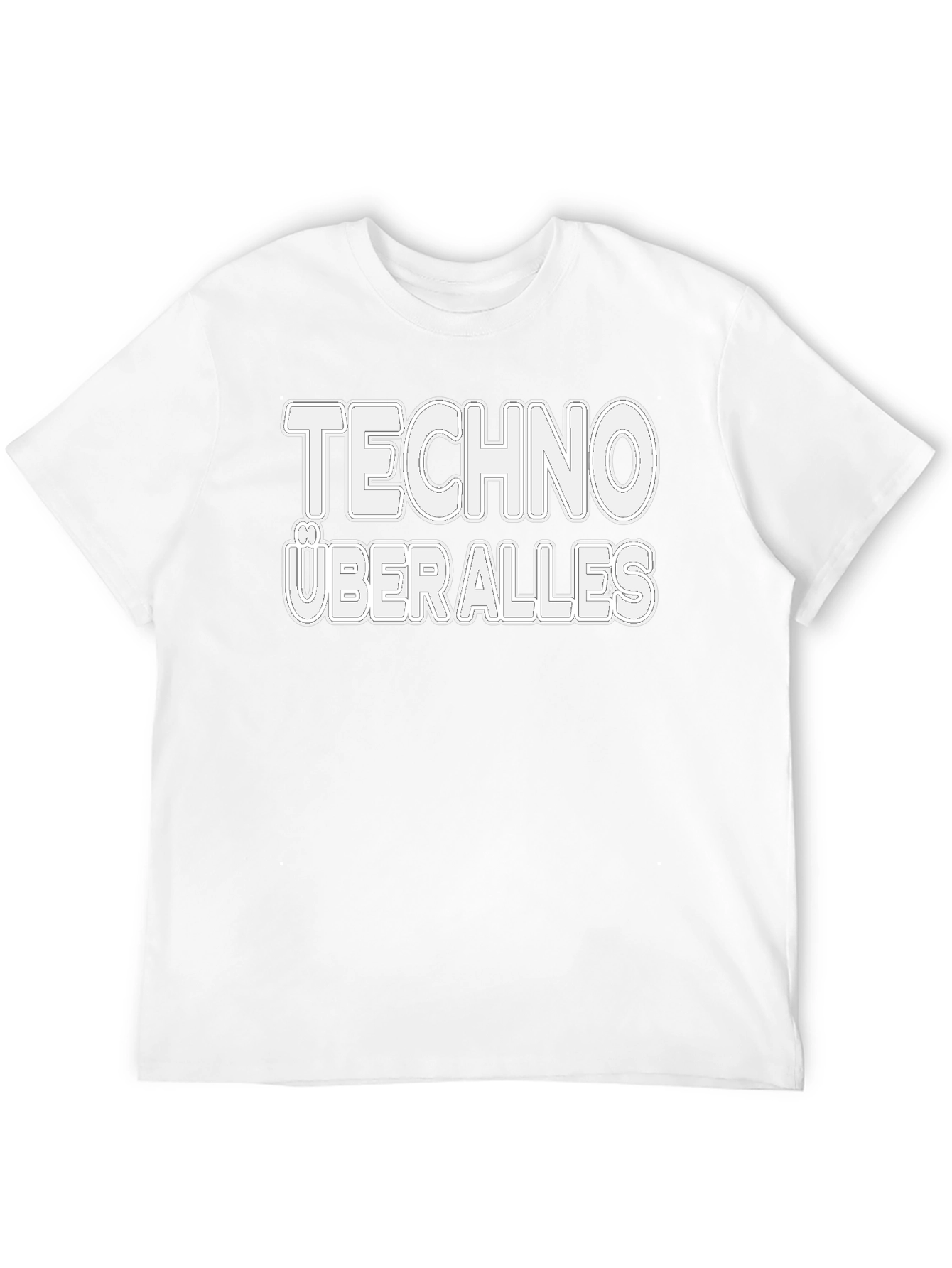 Techno Überalles Black Graphic T-Shirt