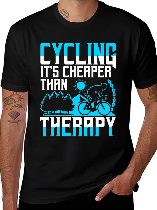 Cycling Cheaper Than Therapy Graphic Tee