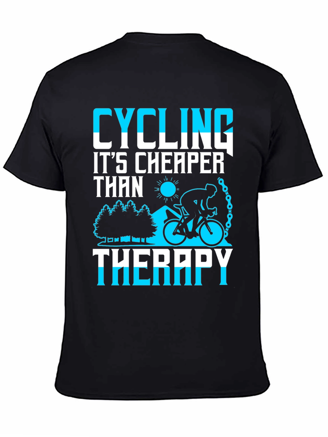 Cycling Cheaper Than Therapy Graphic Tee