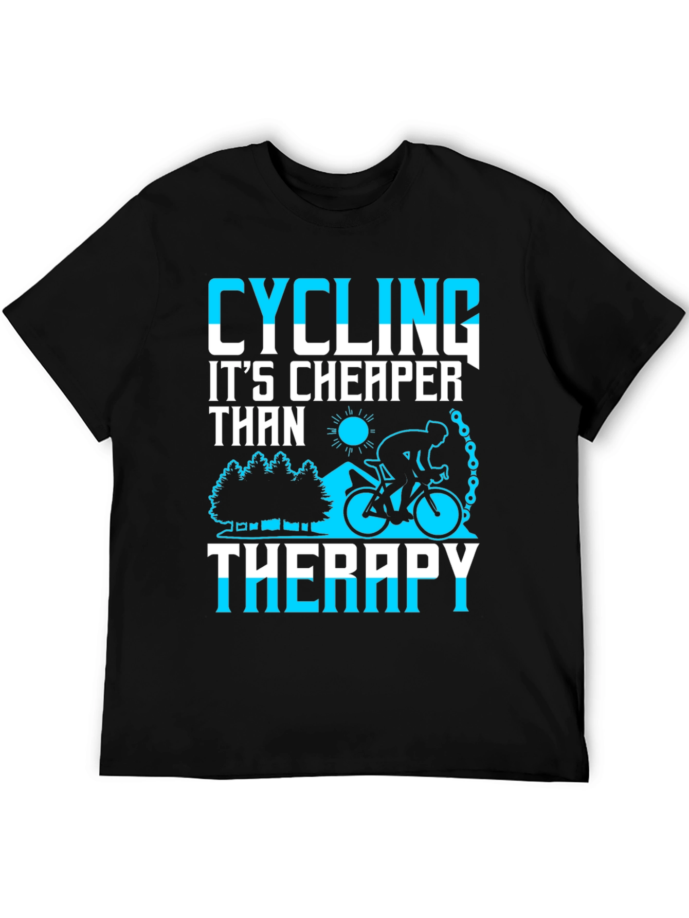 Cycling Cheaper Than Therapy Graphic Tee
