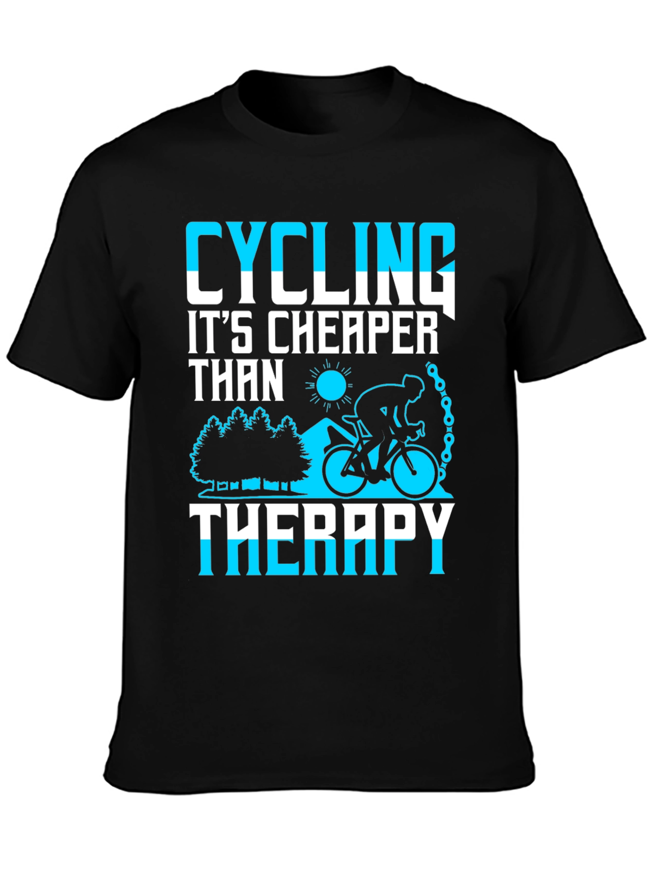 Cycling Cheaper Than Therapy Graphic Tee