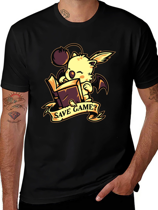 Save Game? Moogle Black Graphic Tee