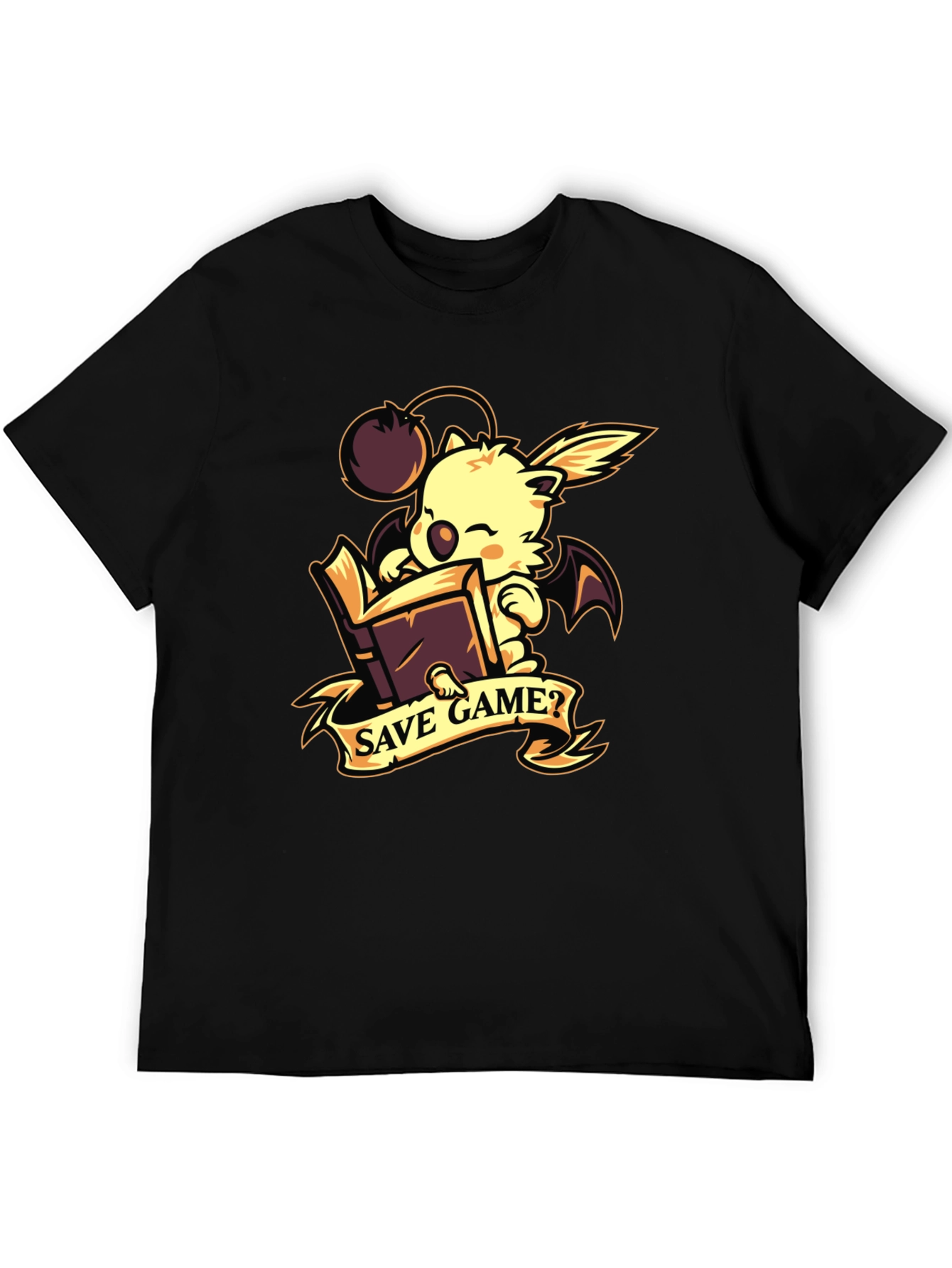 Save Game? Moogle Black Graphic Tee