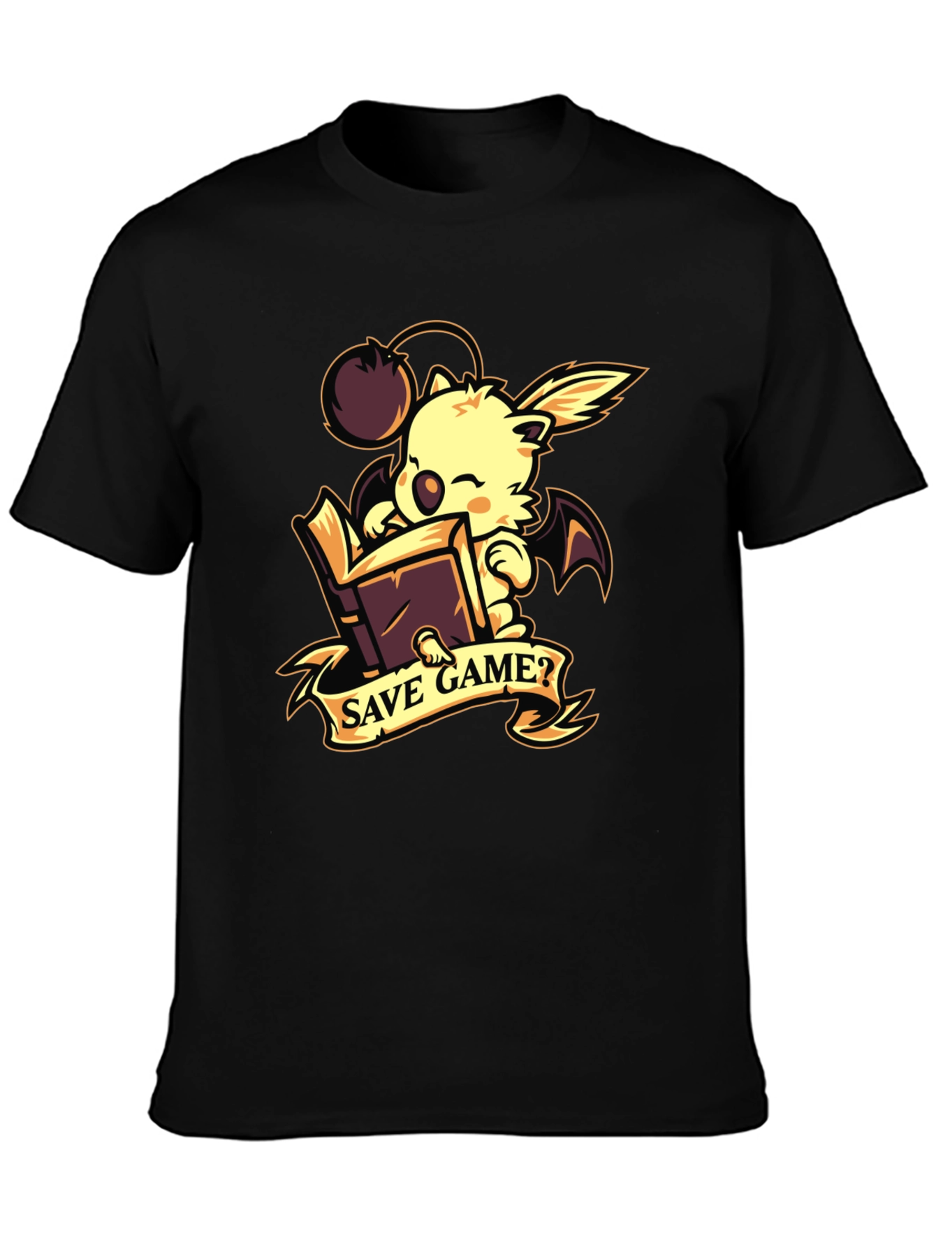 Save Game? Moogle Black Graphic Tee