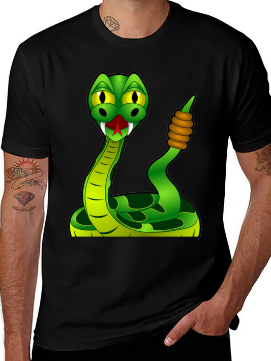 Cartoon Snake Graphic T-Shirt
