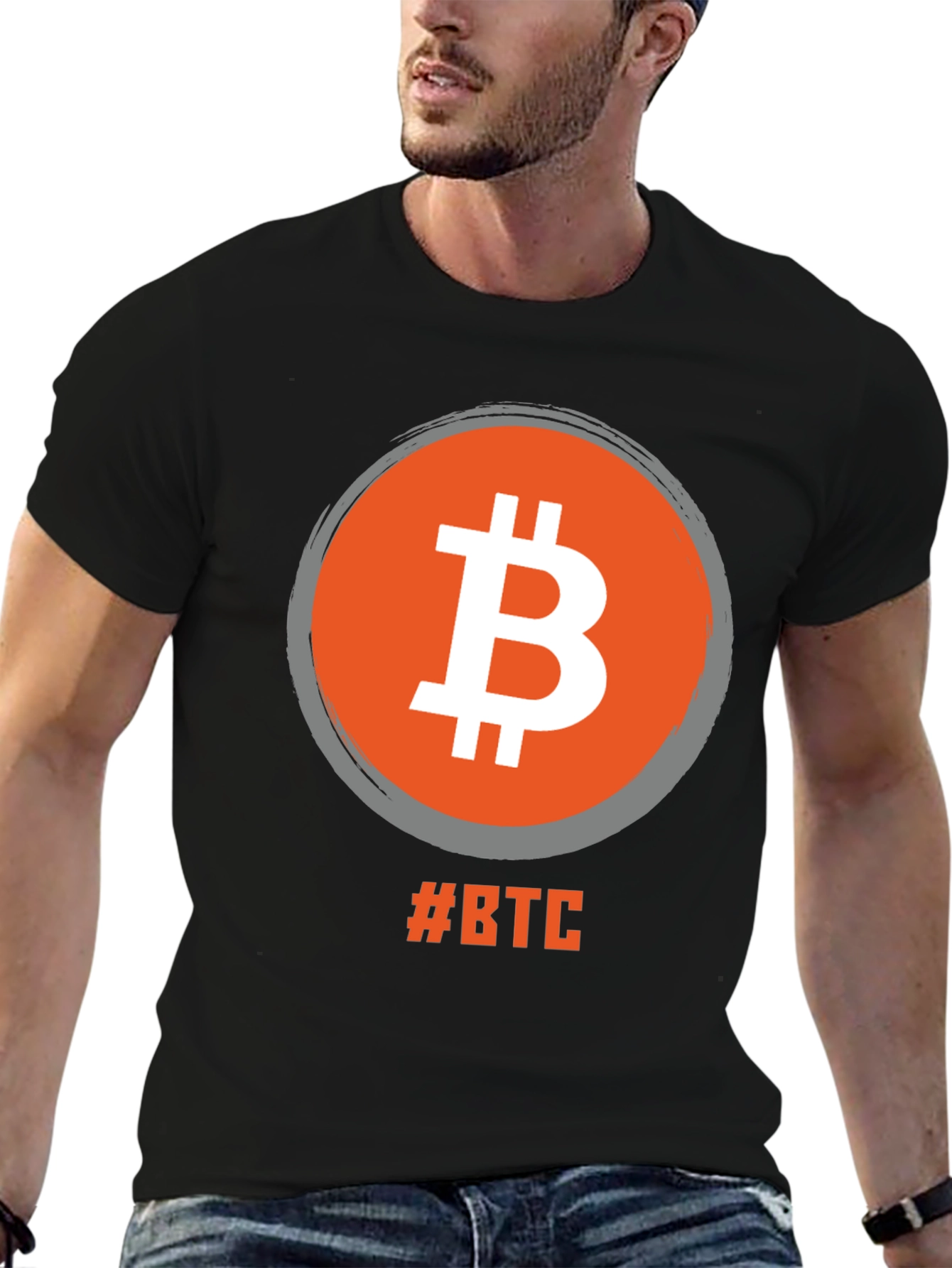 Bitcoin BTC Cryptocurrency Black T-Shirt