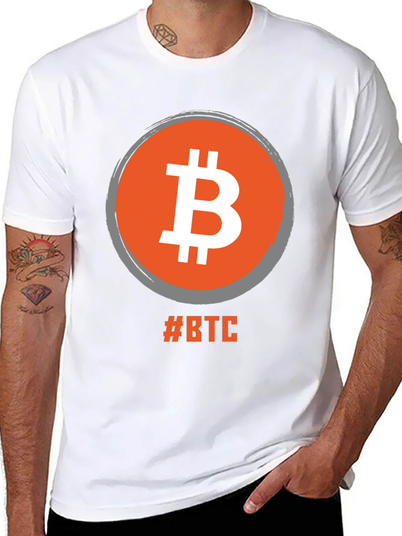 Bitcoin BTC Cryptocurrency Black T-Shirt