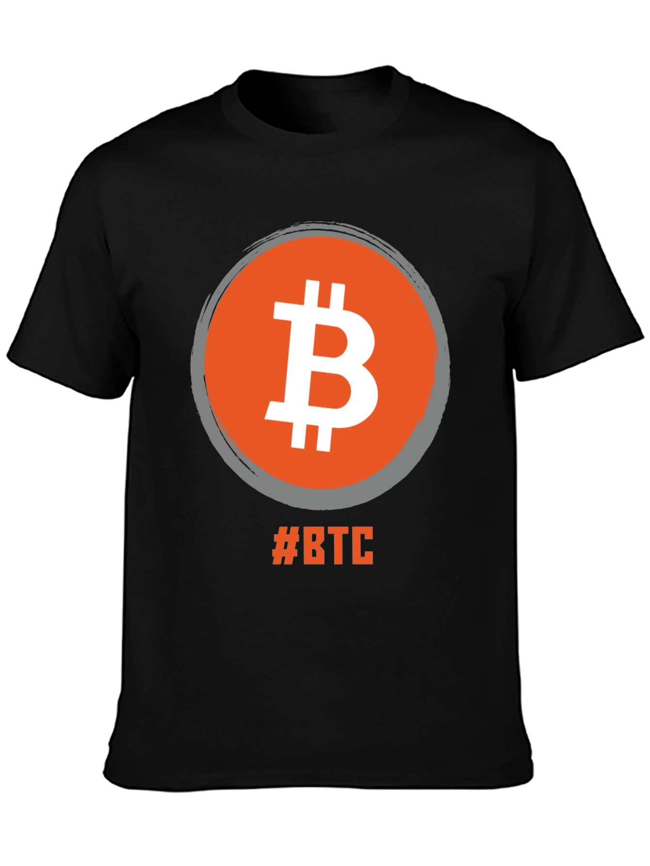 Bitcoin BTC Cryptocurrency Black T-Shirt