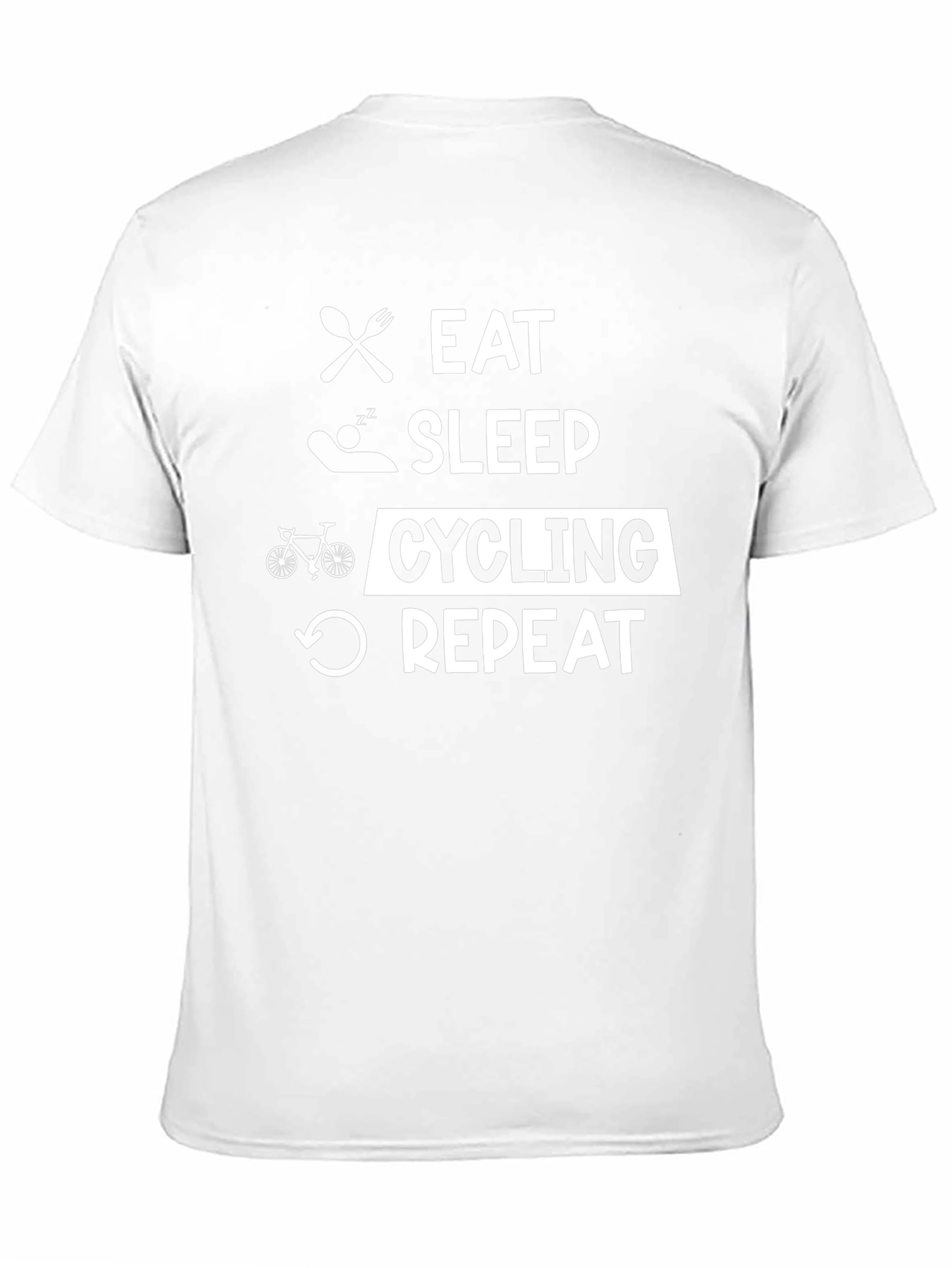 Eat Sleep Cycling Repeat Black T-Shirt
