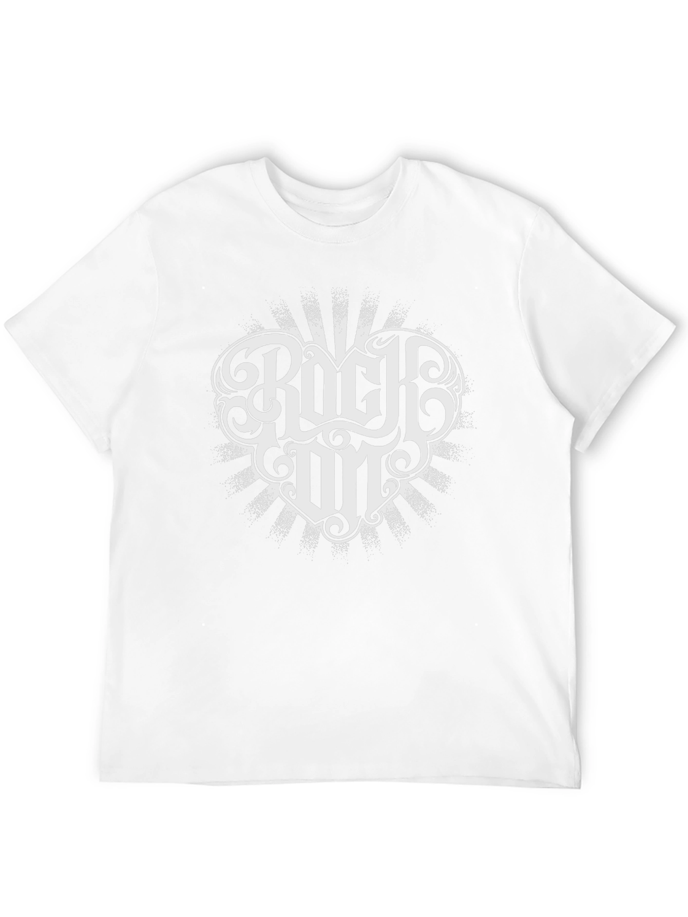Rock On Black T-Shirt with White Graphic