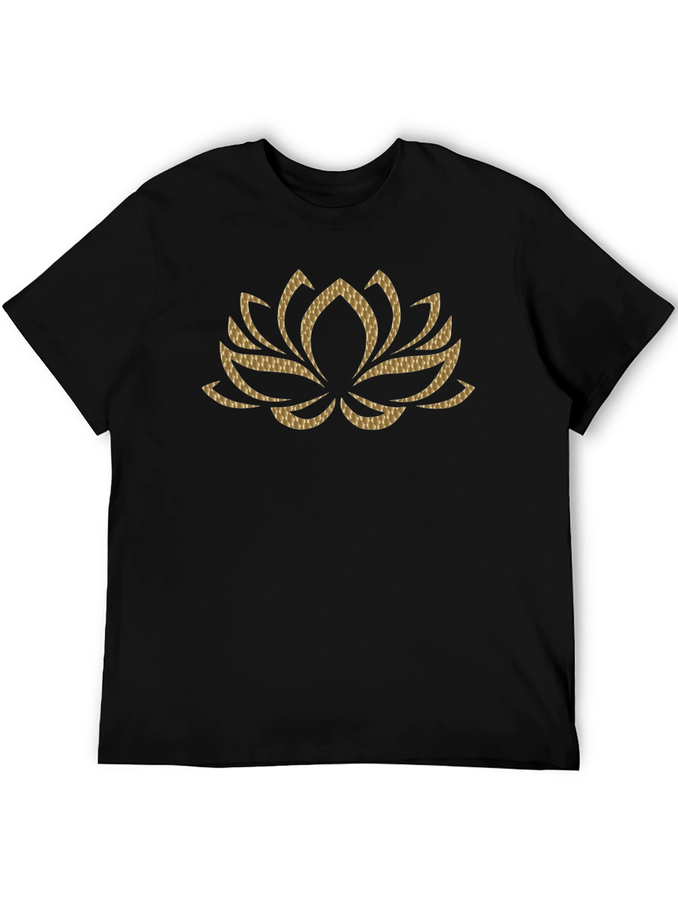 Lotus Flower Graphic Tee - Stylish Black T-Shirt