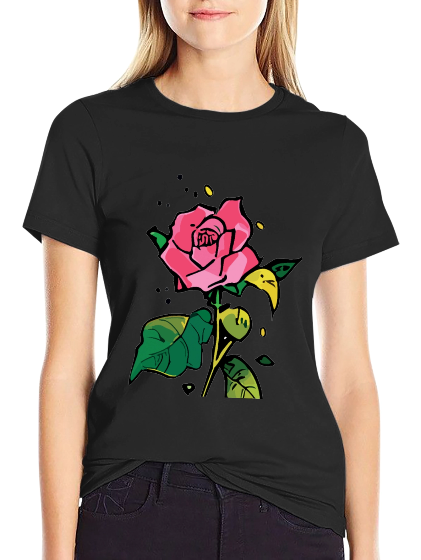 Black Rose Graphic T-Shirt