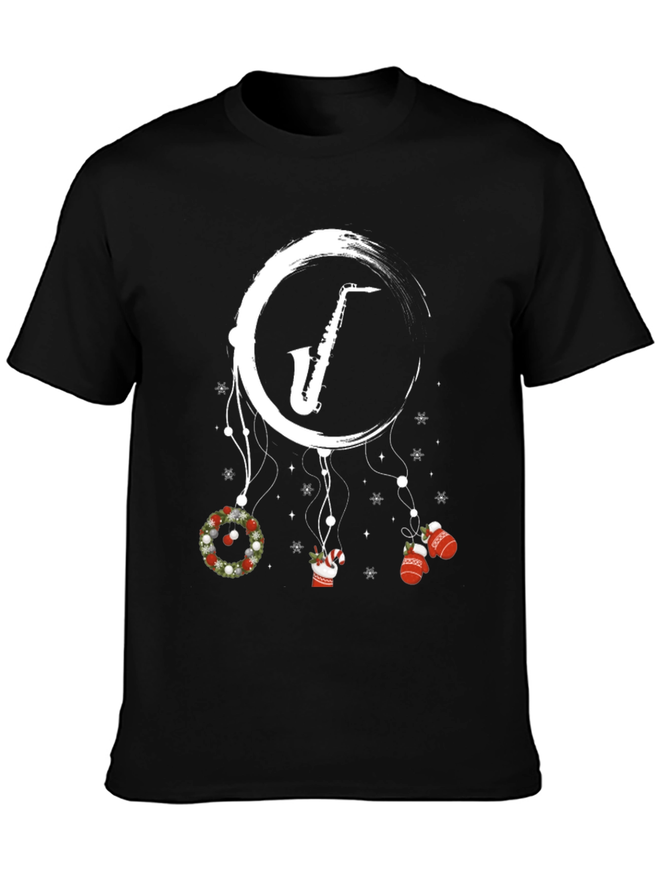 Festive Saxophone Christmas T-Shirt
