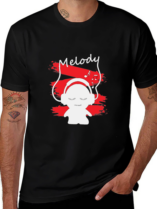 Melody Music Lover T-Shirt - Black Graphic Tee