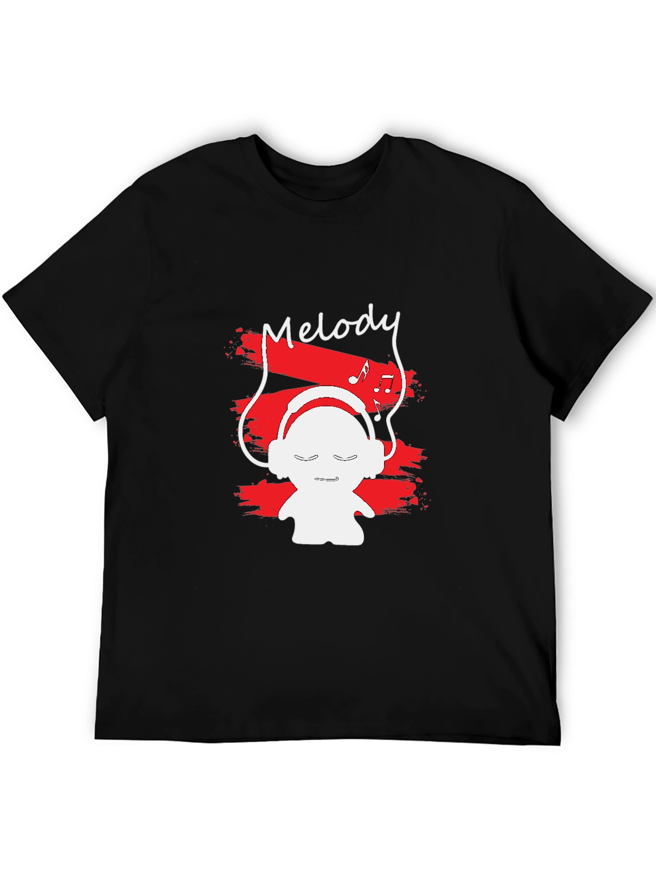 Melody Music Lover T-Shirt - Black Graphic Tee