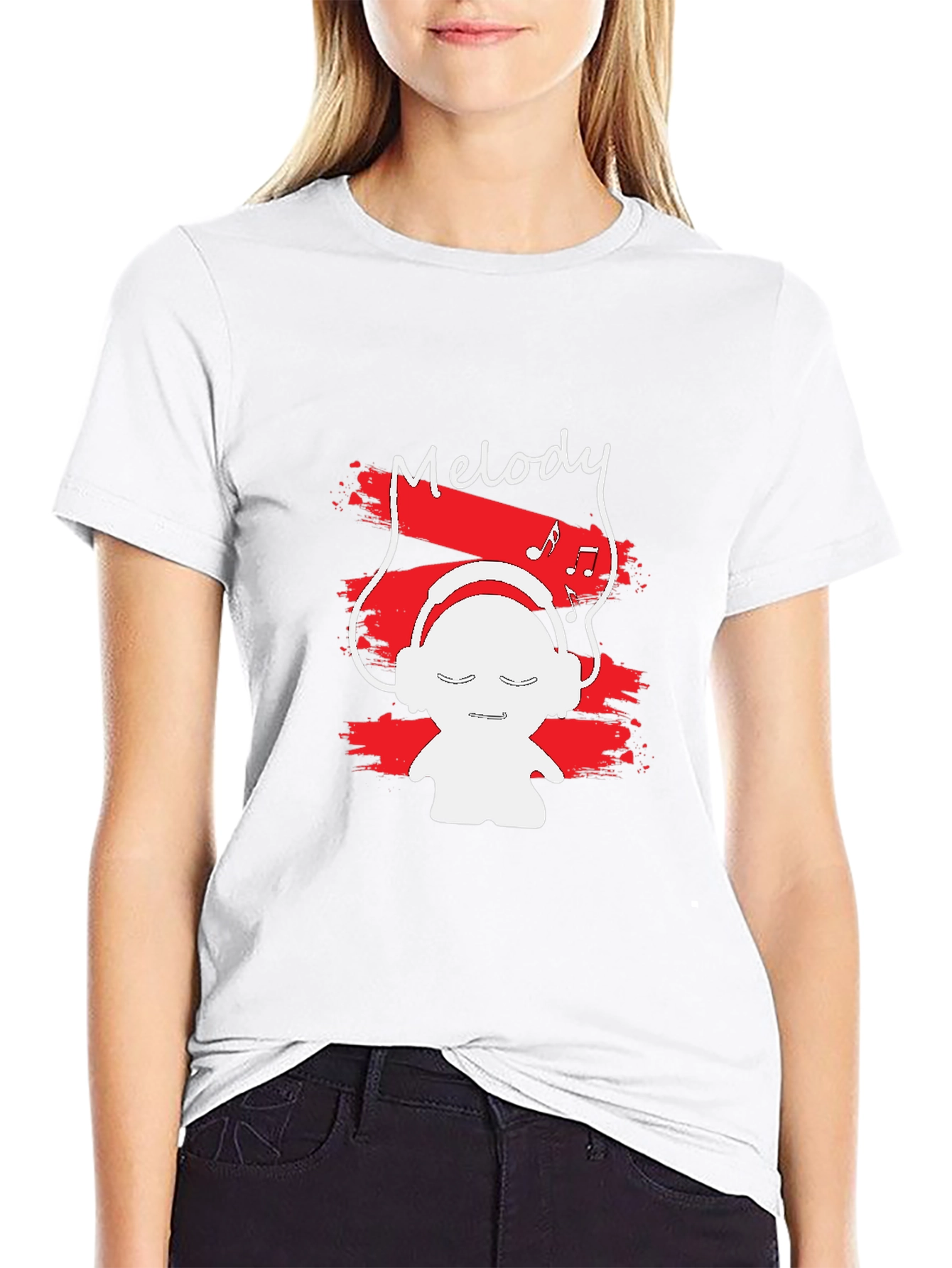 Melody Music Lover T-Shirt - Black Graphic Tee
