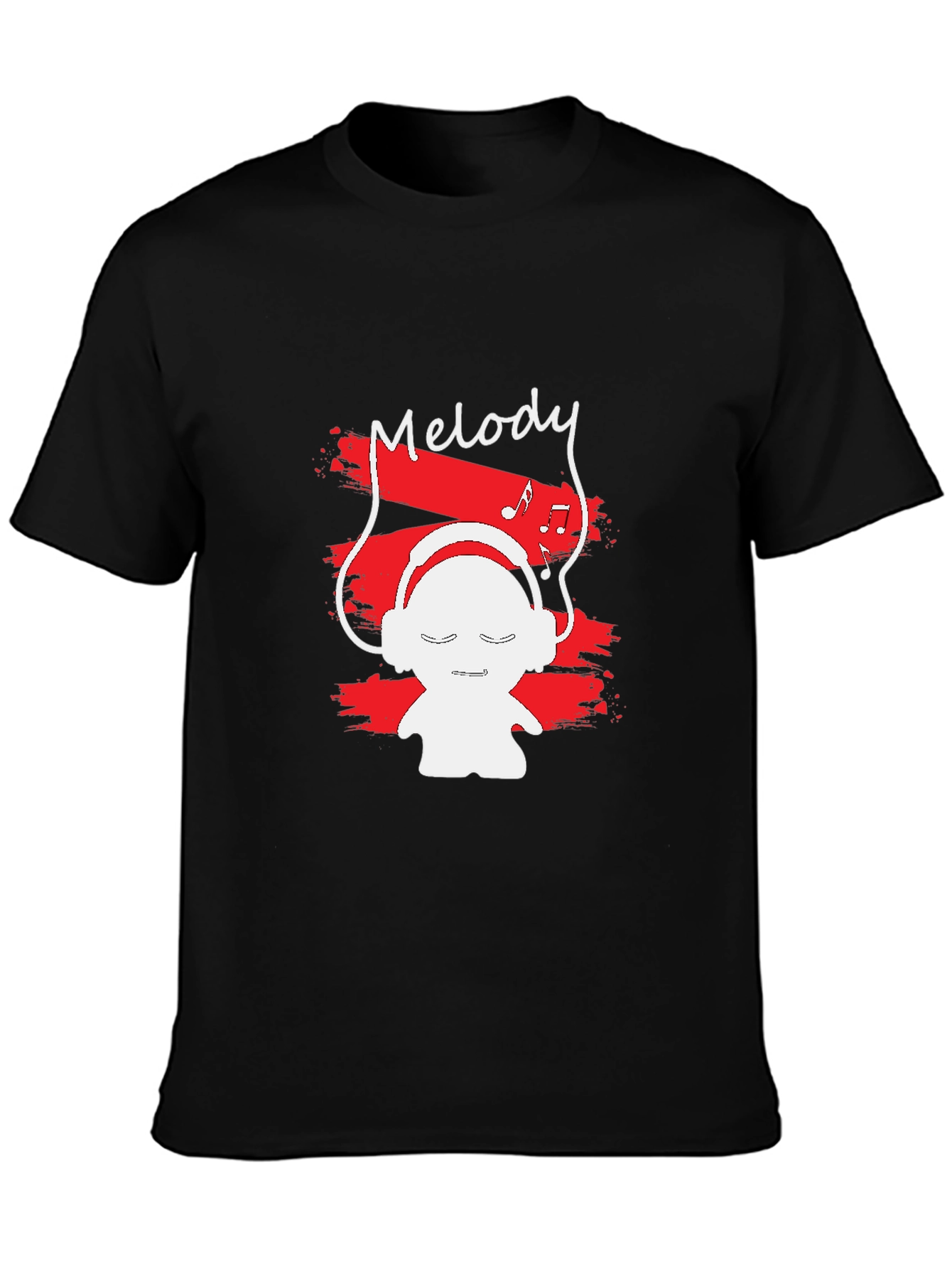 Melody Music Lover T-Shirt - Black Graphic Tee