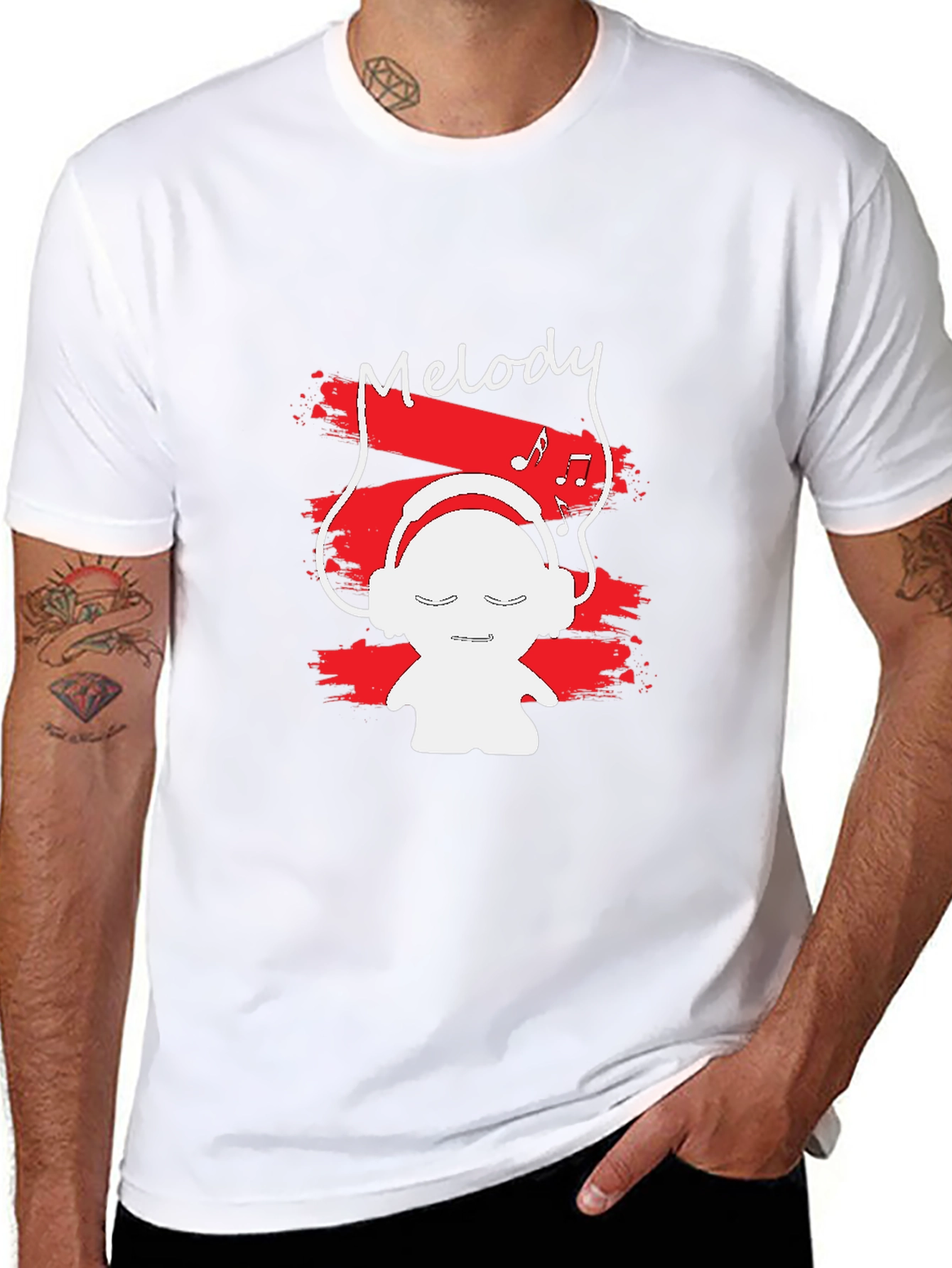 Melody Music Lover T-Shirt - Black Graphic Tee