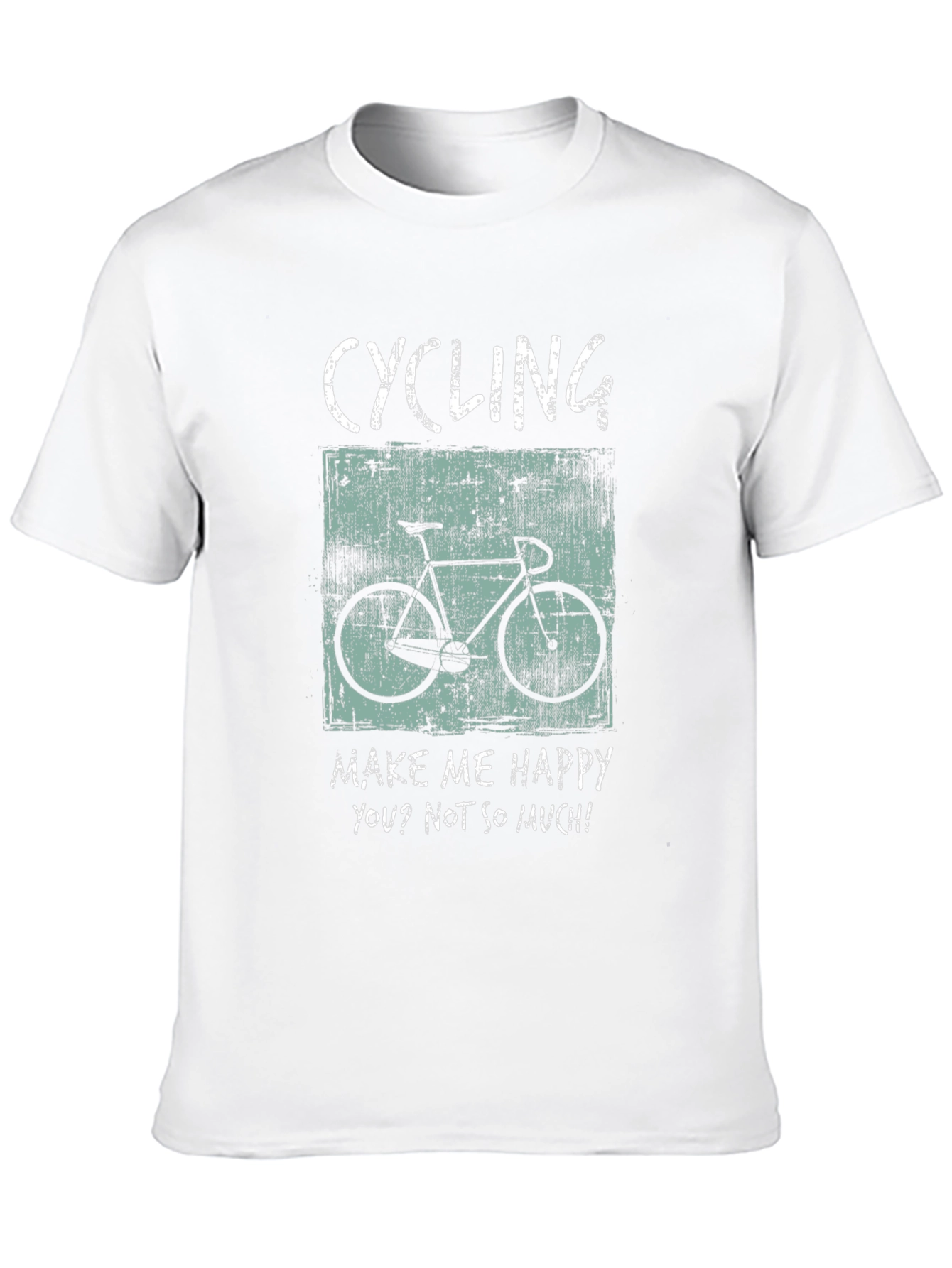 Cycling Makes Me Happy T-Shirt - Black
