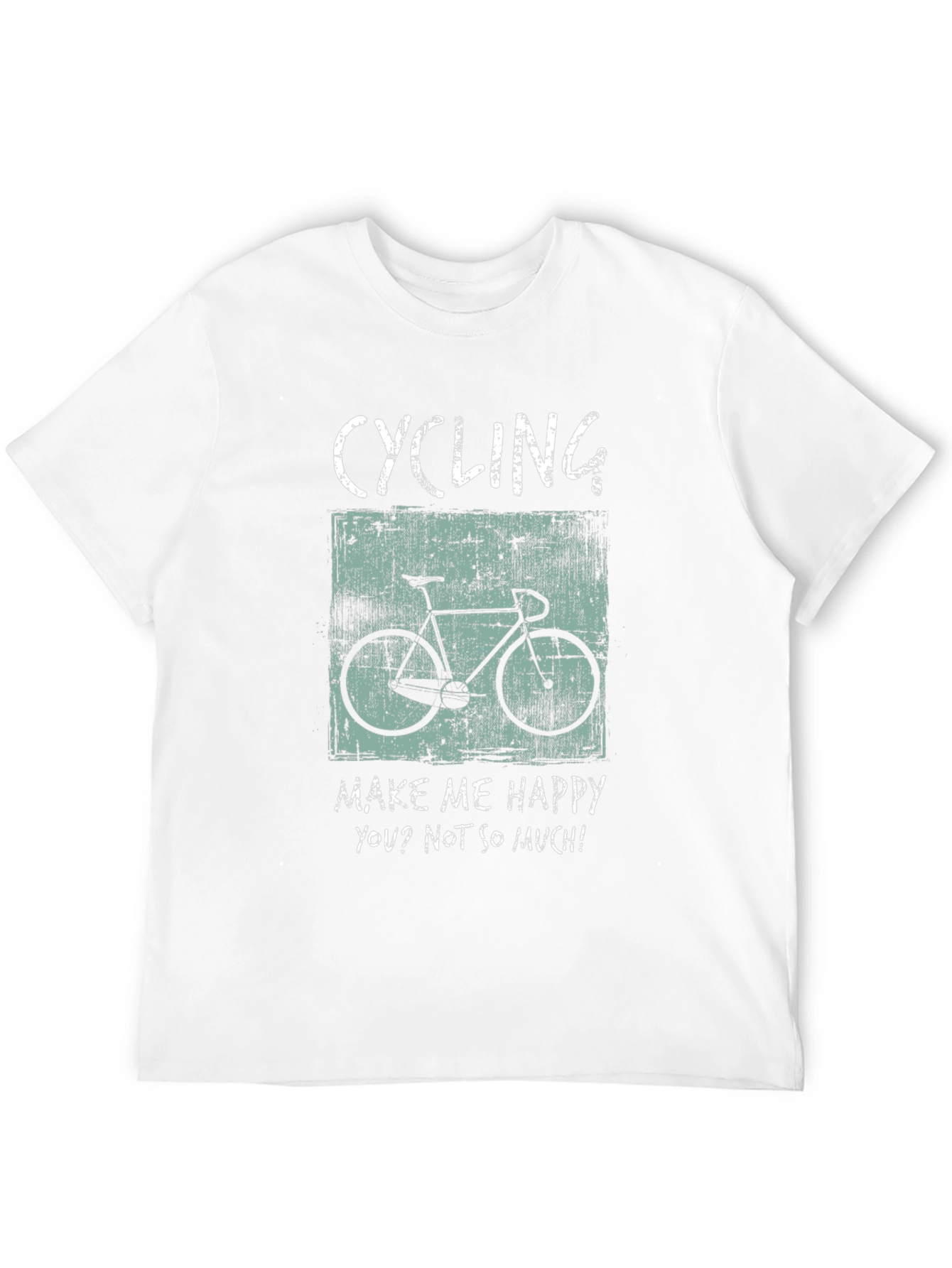 Cycling Makes Me Happy T-Shirt - Black
