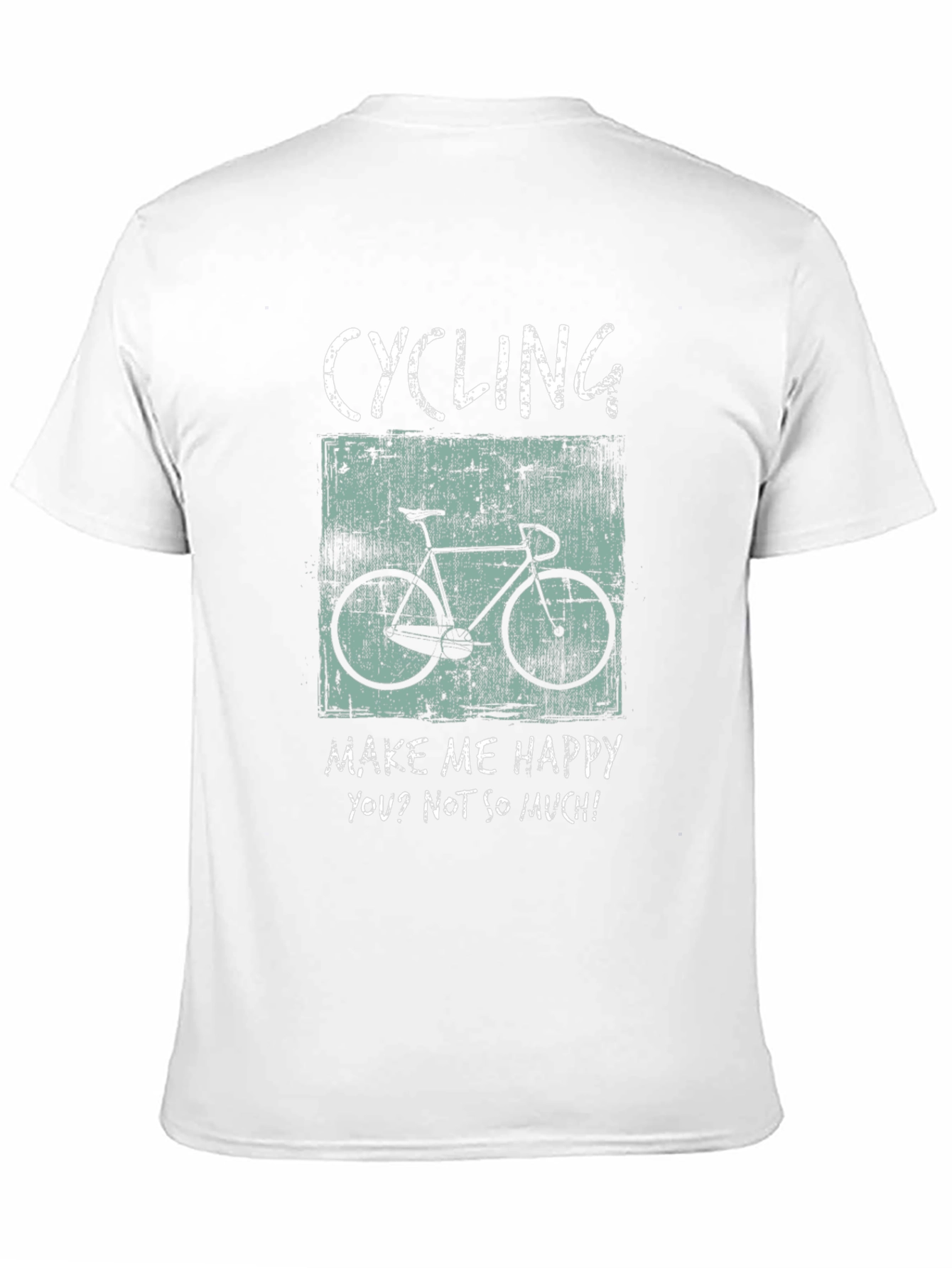 Cycling Makes Me Happy T-Shirt - Black