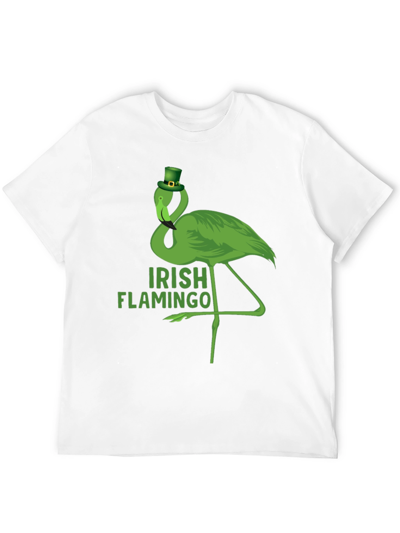 Irish Flamingo St. Patricks Day Graphic T-Shirt