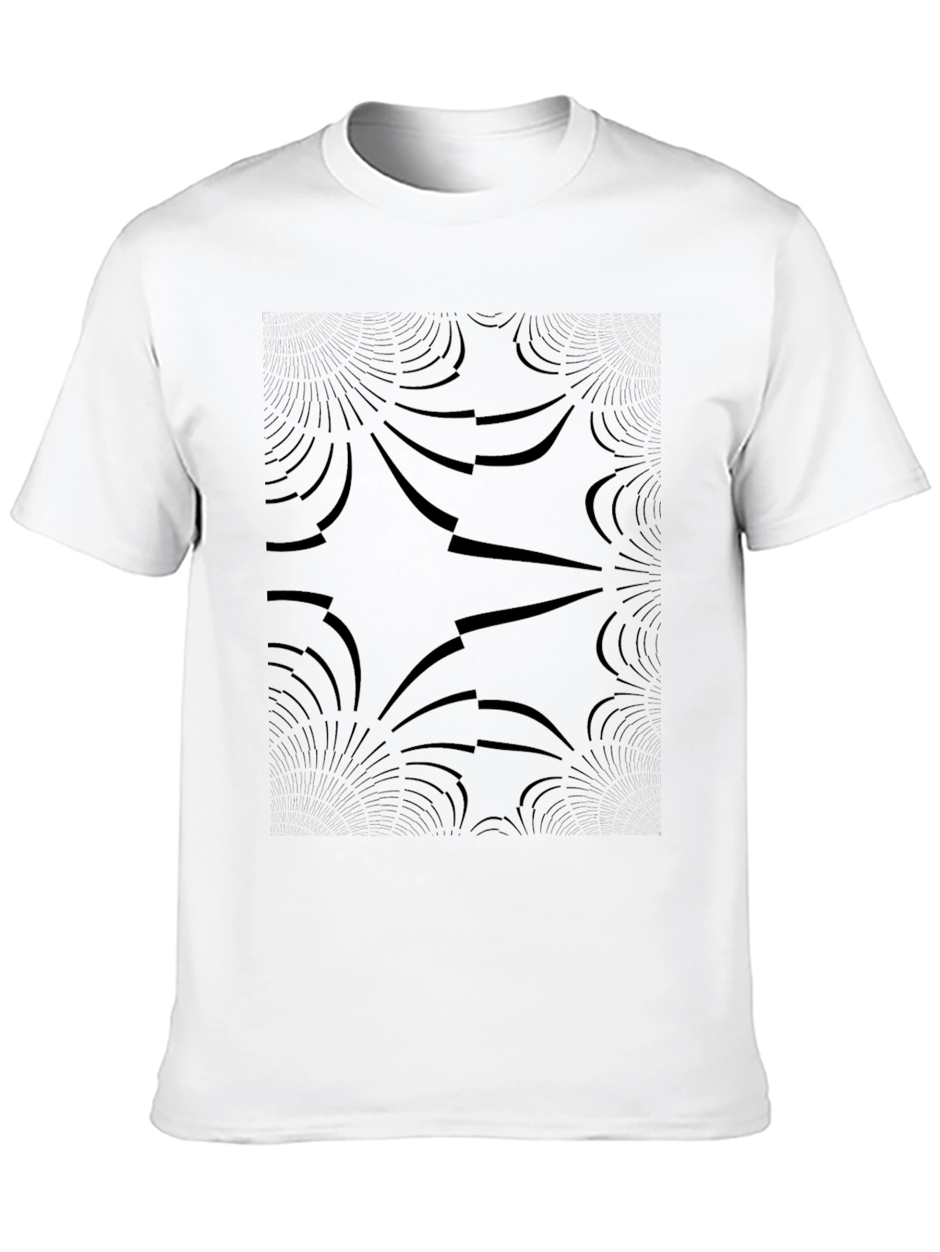 Abstract Pattern Black T-Shirt