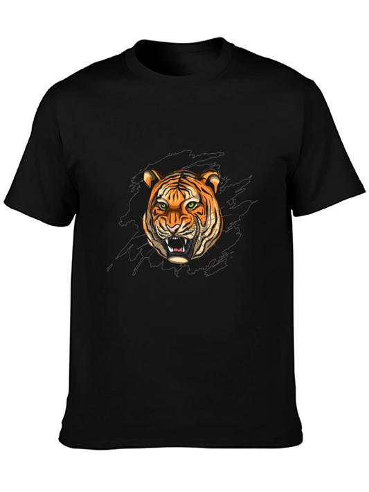 Tiger Graphic Black T-Shirt - Fierce Style!