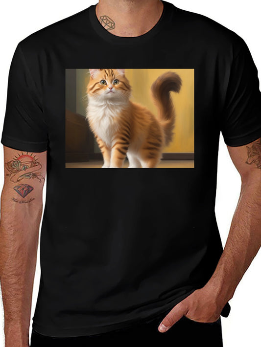 Cat Lovers Black T-Shirt - Adorable Kitten Graphic Tee