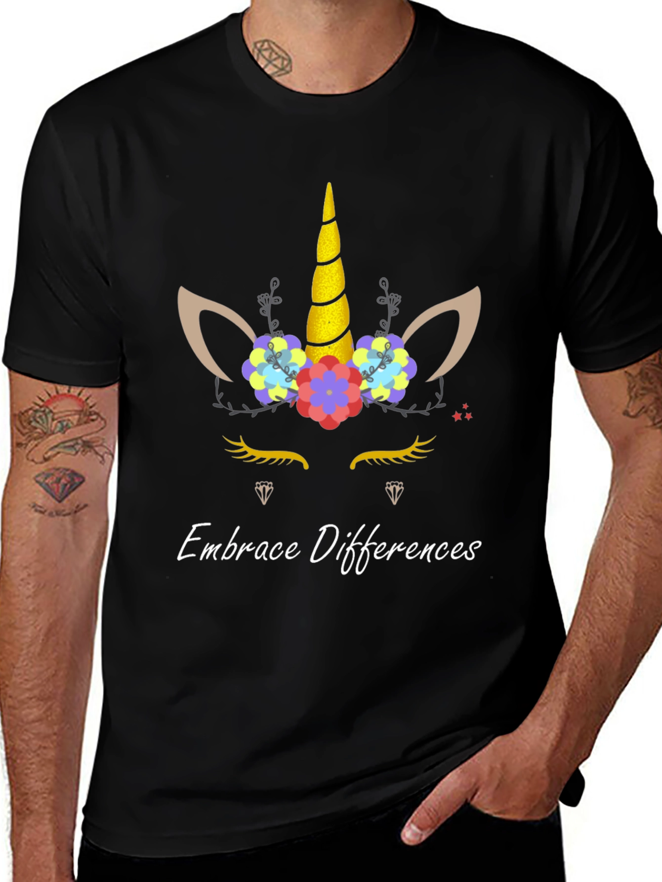 Embrace Differences Unicorn Graphic Tee