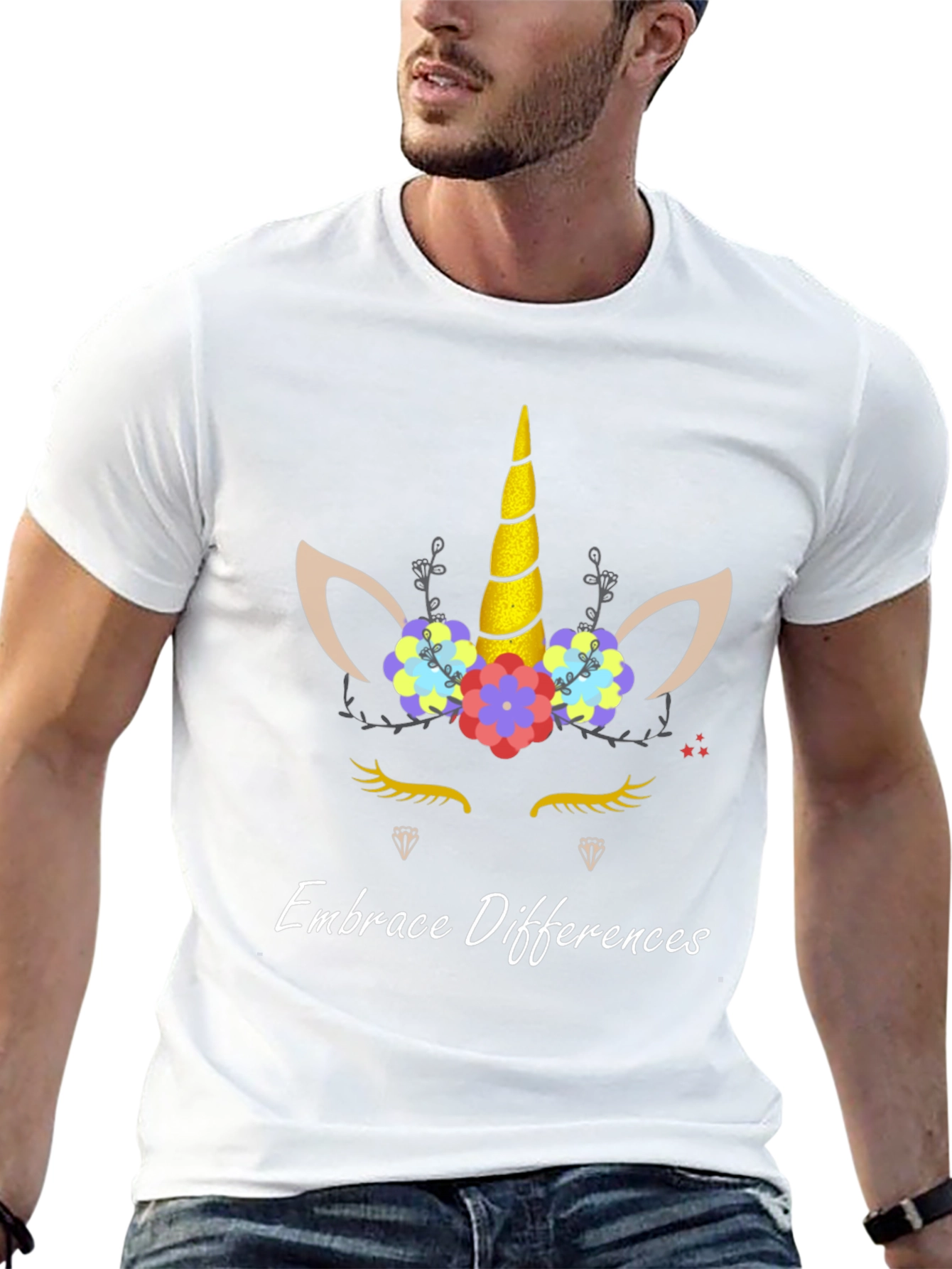 Embrace Differences Unicorn Graphic Tee