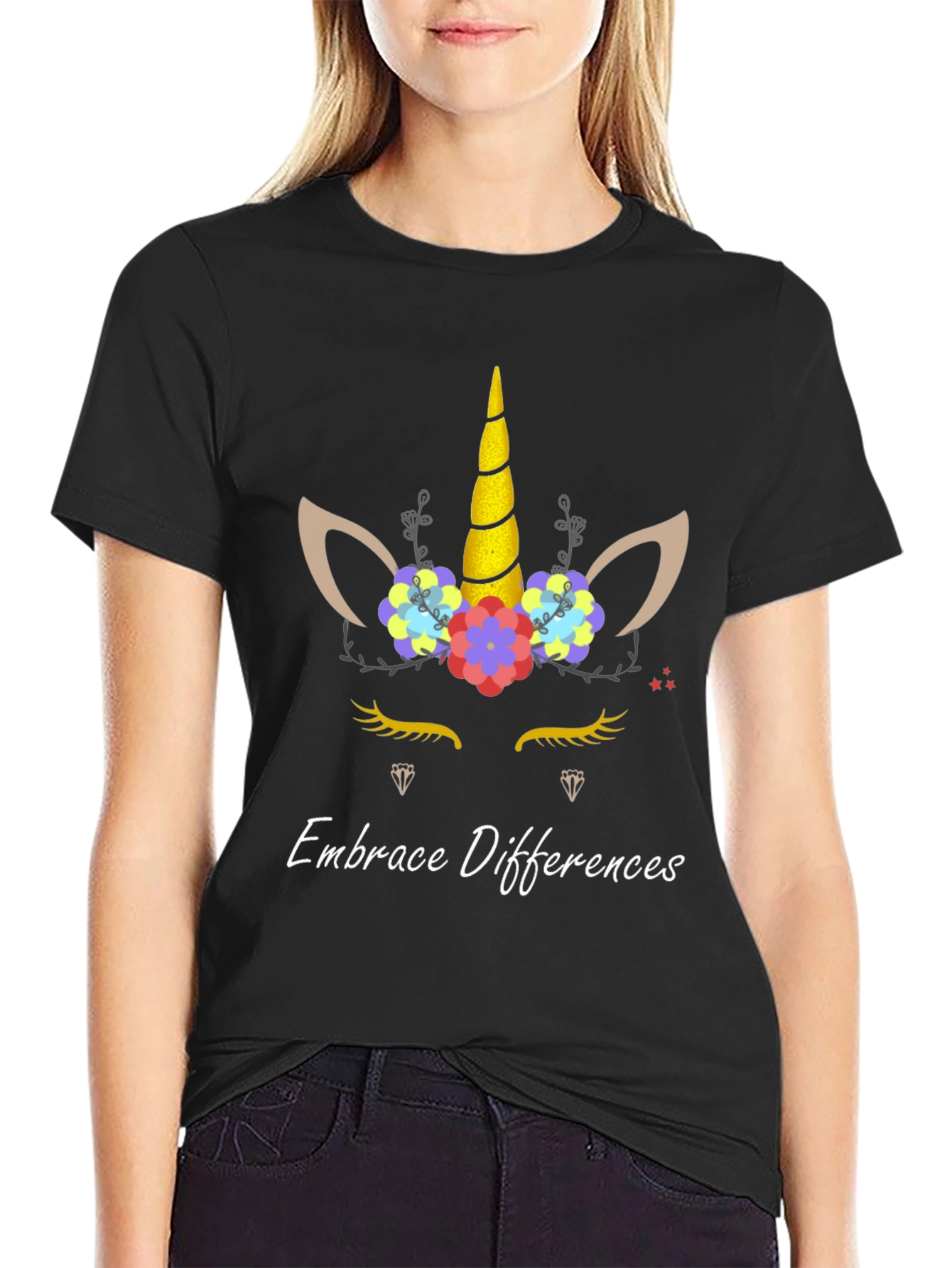 Embrace Differences Unicorn Graphic Tee