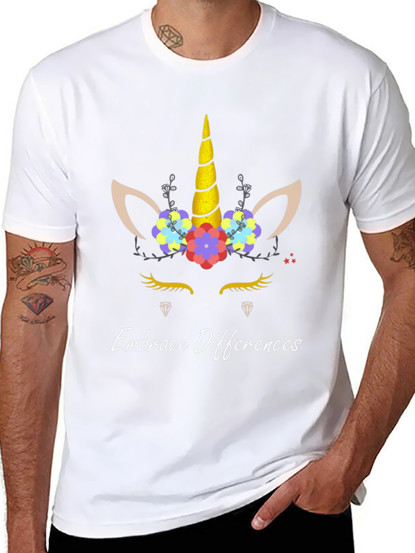 Embrace Differences Unicorn Graphic Tee